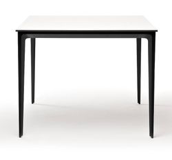 "Малага" обеденный стол из HPL 90х90см, цвет молочный, каркас черный