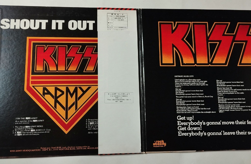 Винтажная виниловая пластинка LP Kiss Destroyer (Japan 1976) (Obi) Detroit Rock City