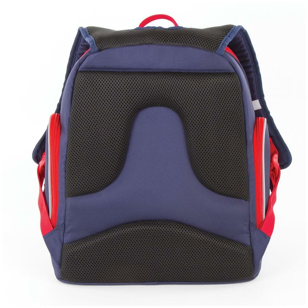 Рюкзак BRAUBERG CLASSIC, легкий каркас, премиум материал, Lion, синий, 37х32х21 см, 228829