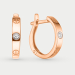 Серьги женские с фианитами из розового золота 585 пробы (арт. 08-218568)