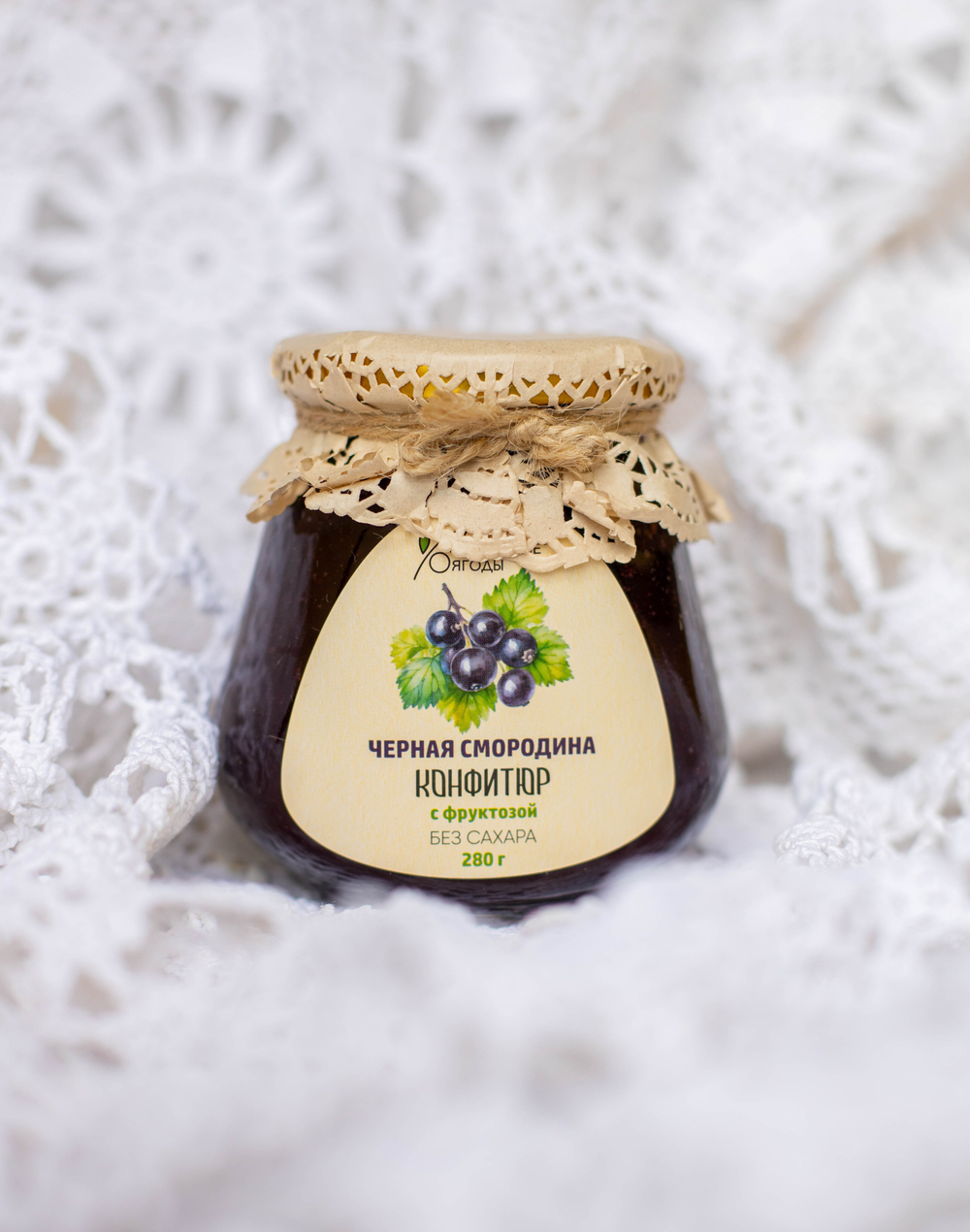 Конфитюр из черной смородины с фруктозой, 280 г