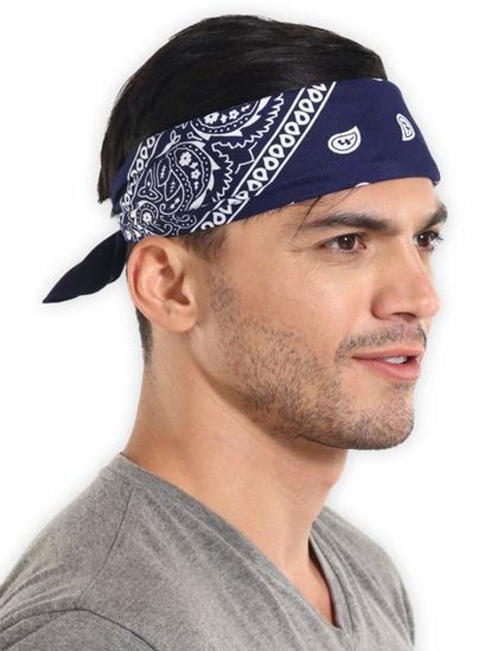 Мужская темно-синяя бандана фото