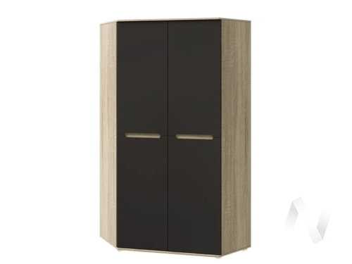 Шкаф угловой универсальный Спальня Ким (сонома/графит софт NEW)