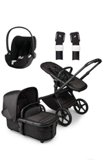 Коляска 3 в 1 Bugaboo Fox noir limited black + Автокресло Cybex Cloud T Sepia Black Plus с адаптерами