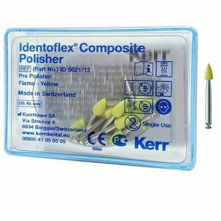 Резинки ID5021|12шт.- конус желтый для предварительного шлифования, KERR