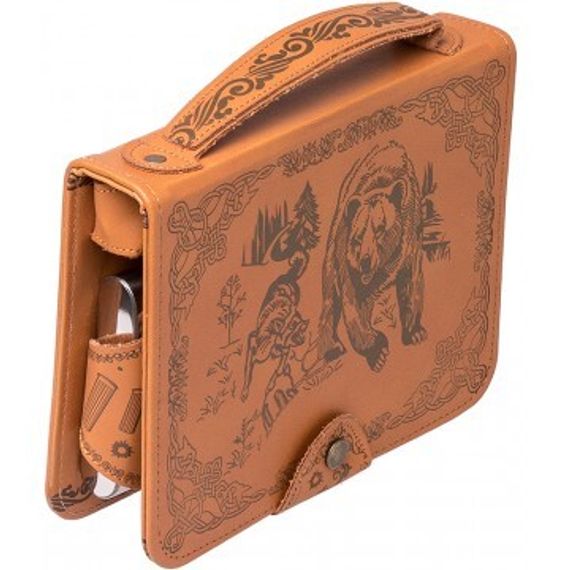 Набор-сумка Helios (фляжка 210 мл +стакан раскл.+воронка+нож,вилка, ложка)  GT-PB01