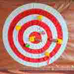 Надувной дартс «В щепки!» на подкачке, диаметр 1 м, размер 5×3,5×2,5 м