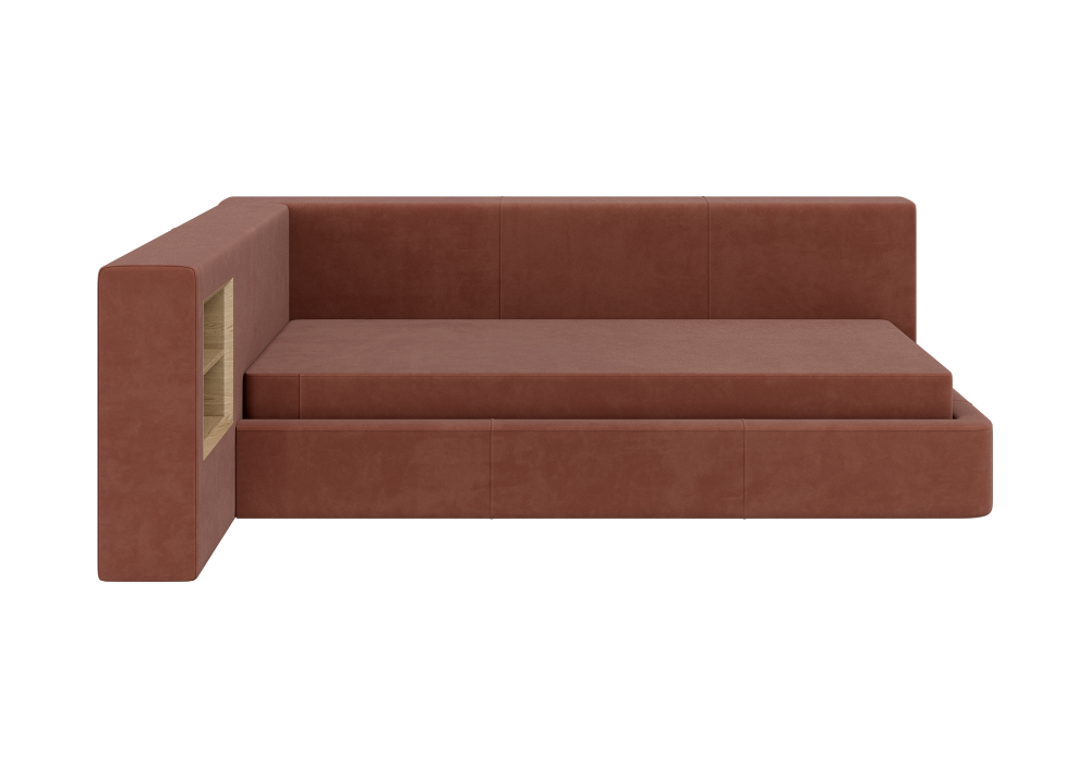 Диван-кровать Cube c нишей M (сиена FiberGuardе)