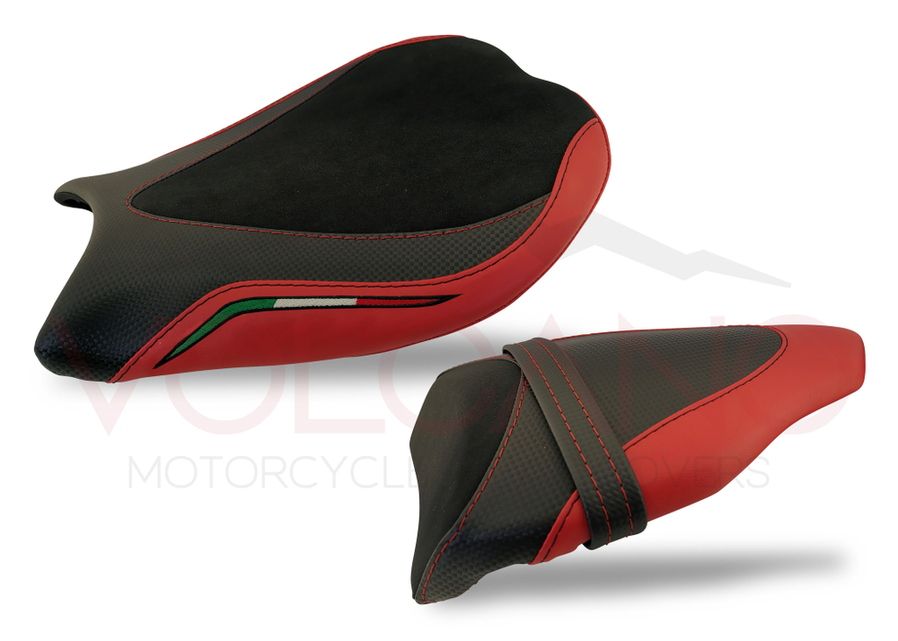 Ducati 848 1098 1198 2007-2013 Volcano комплект чехлов для сидений Противоскользящий