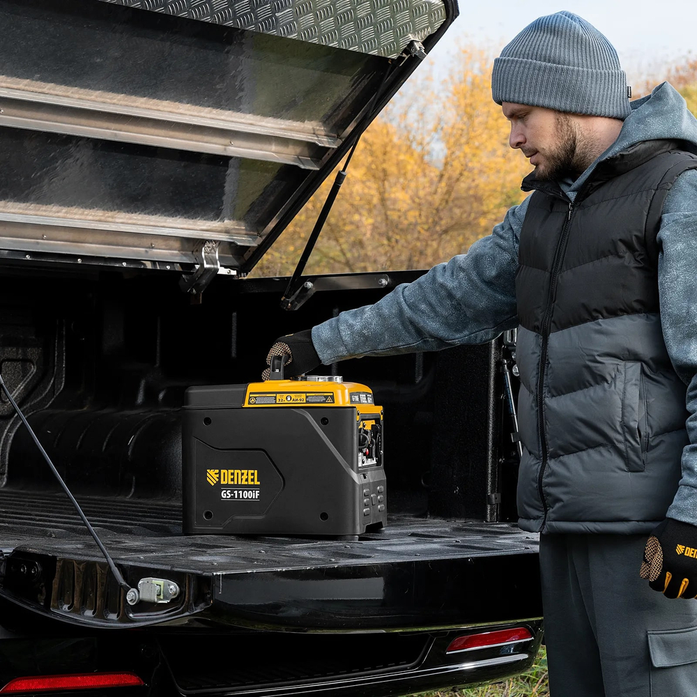 Генератор инверторный Denzel GS-1100iF 94706 с ручным стартом 1,1 кВт