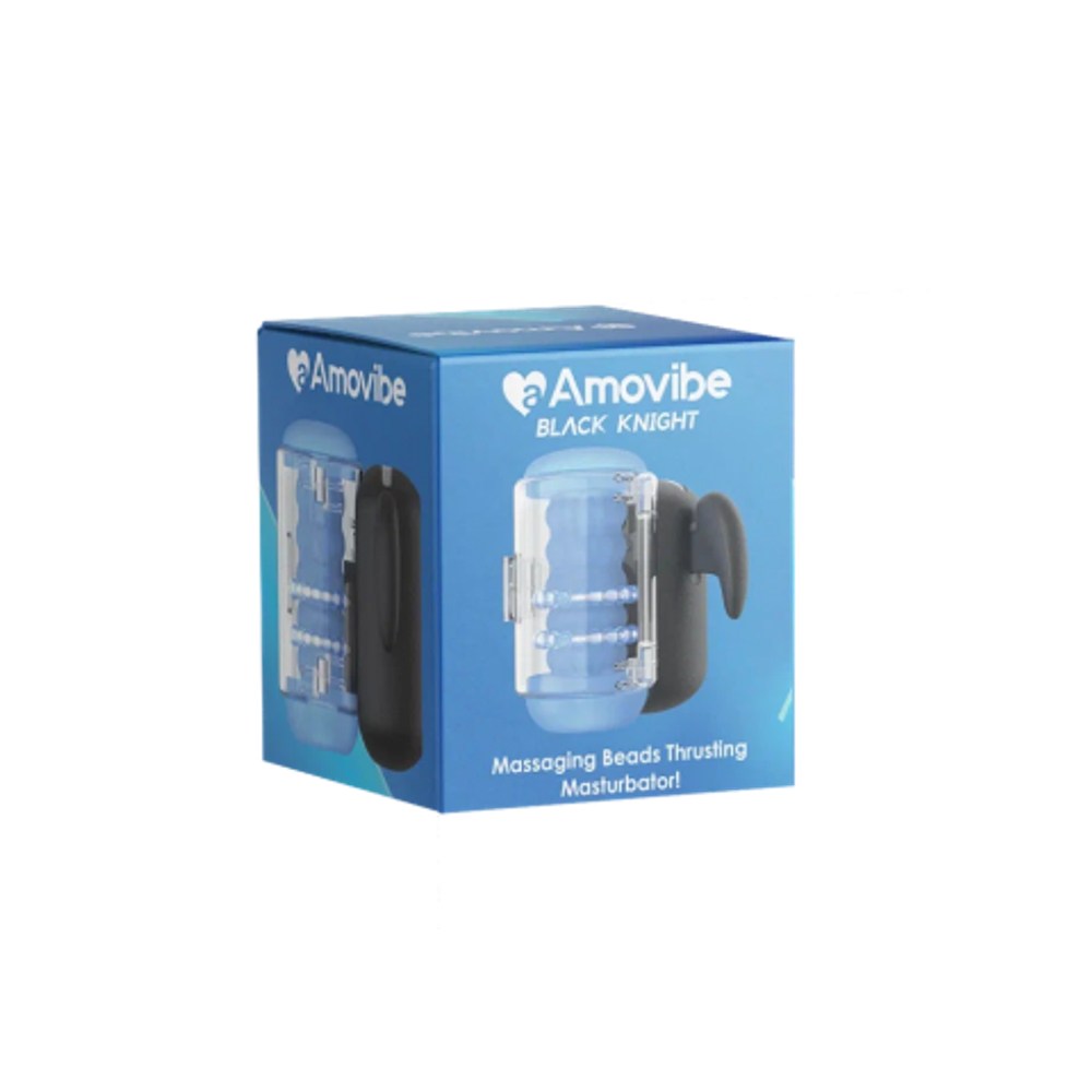 Инновационный робот-мастурбатор Black Knight с массажем бусинами от Amovibe