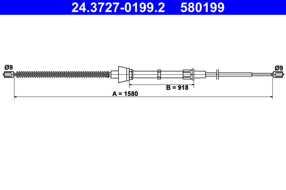 ATE - 24372701992-ATE - Cable Pull, parking brake
