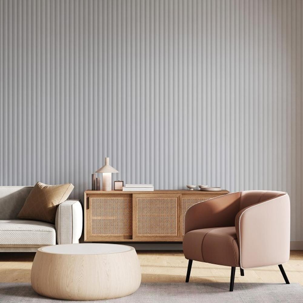 Панель вспененный полистирол ГРЕЙС 3D RAIL Белая 120х2700 мм