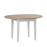 Стол обеденный раскладной «Форест»/«Сканди» 90/125 белый воск/антик 42125