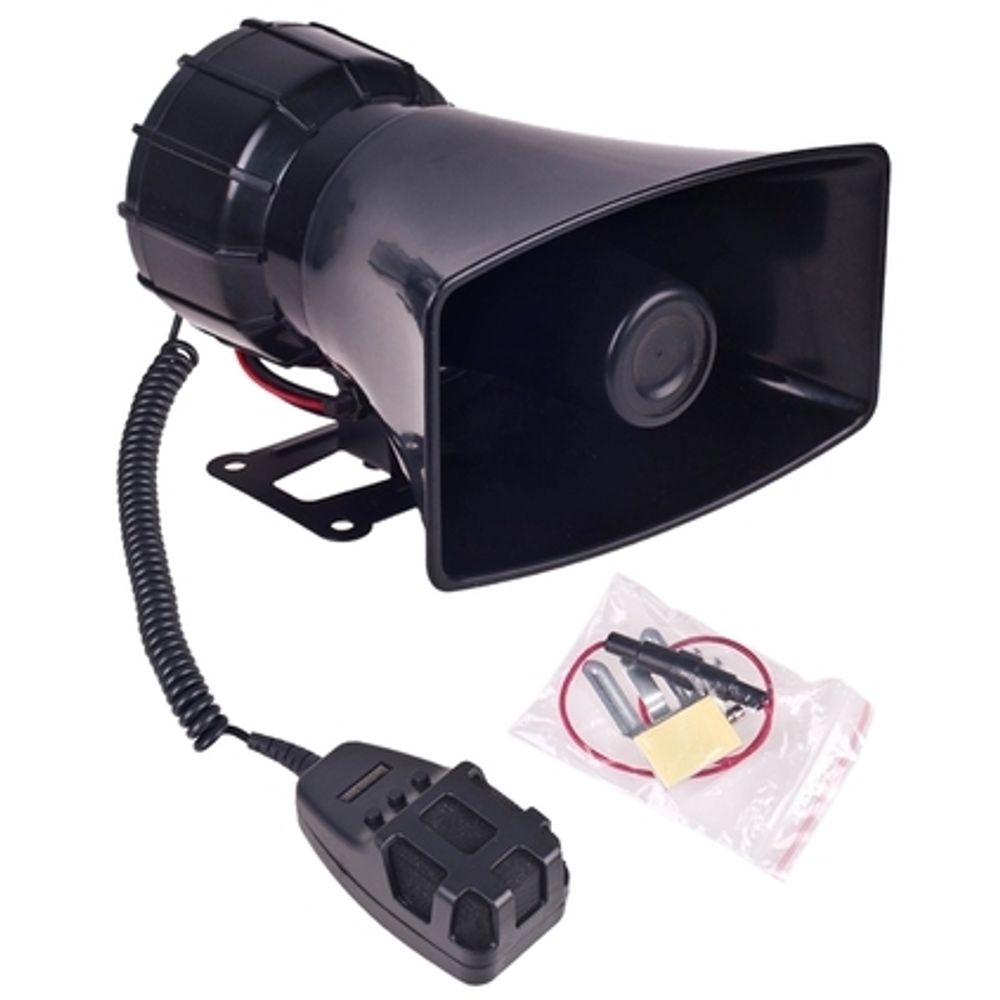 Сирена 3 тональная с микрофоном ES-355 12V 80W