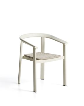 Уличный стул Erice из алюминия и шнура цвета экрю