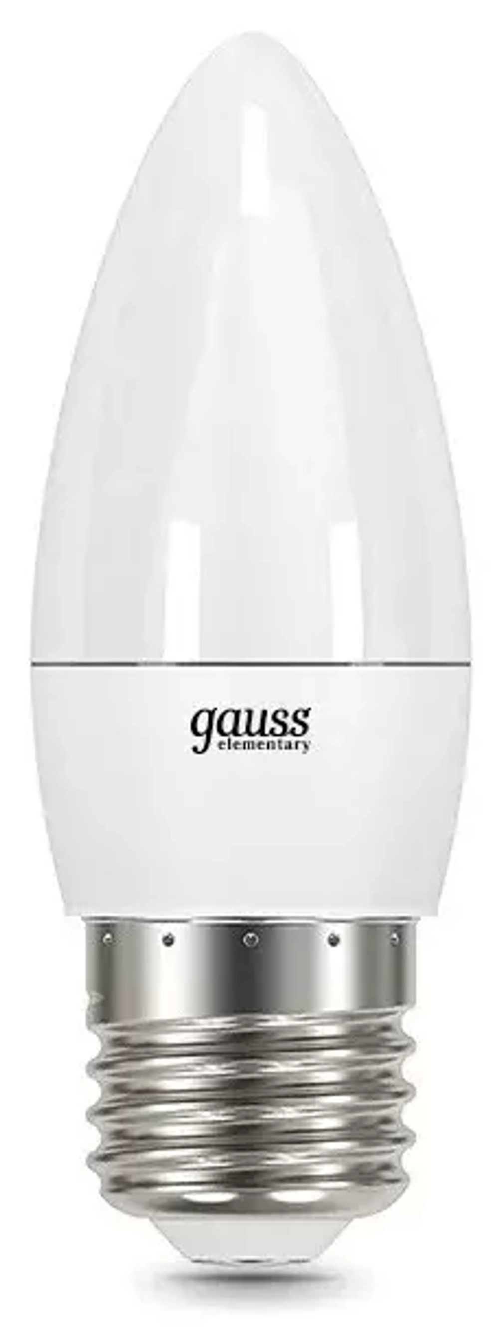 Лампа Gauss LED Elementary Свеча 6W E27 450 lm 4100K 33226