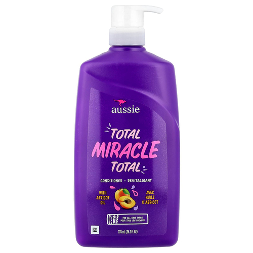 Aussie, Total Miracle, кондиционер с абрикосовым маслом, для всех типов волос, 778 мл (26,2 жидк. унции)