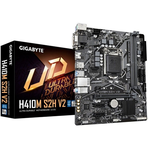 Материнская плата GIGABYTE H410M S2H V2 2.1 (LGA1200/H470/2xDDR4/1xPCI-Ex16/2xPCI-Ex1/M.2/SB/GLAN/D-Sub/DVI/HDMI/mATX)
