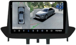 Магнитола для Renault Fluence, Megane 2009-2017 - Teyes CC3-2K-360 на Android 10, 2K QLED, 6Гб+128Гб, CarPlay, 4G SIM-слот, 4 камеры в комплекте