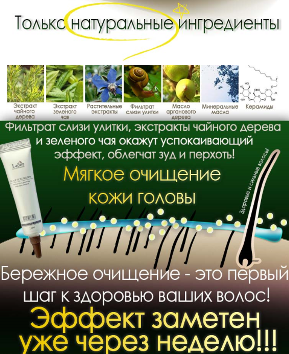 La'dor Пилинг для кожи головы Scalp Scaling SPA, 19 г, 15 мл, туба
