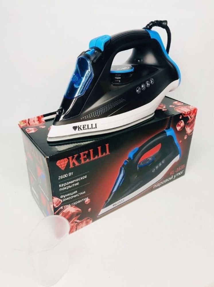 Утюг электрический KELLI KL-1635 керамическая подошва, паровой удар, самоочистка мощн. 2600 Вт