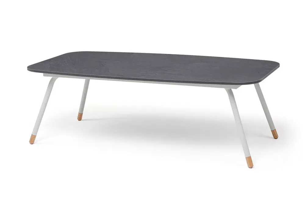 "Верона" журнальный стол из HPL 120х65, H40, каркас светло-серый (RA L7035) муар, цвет столешницы "серый гранит"