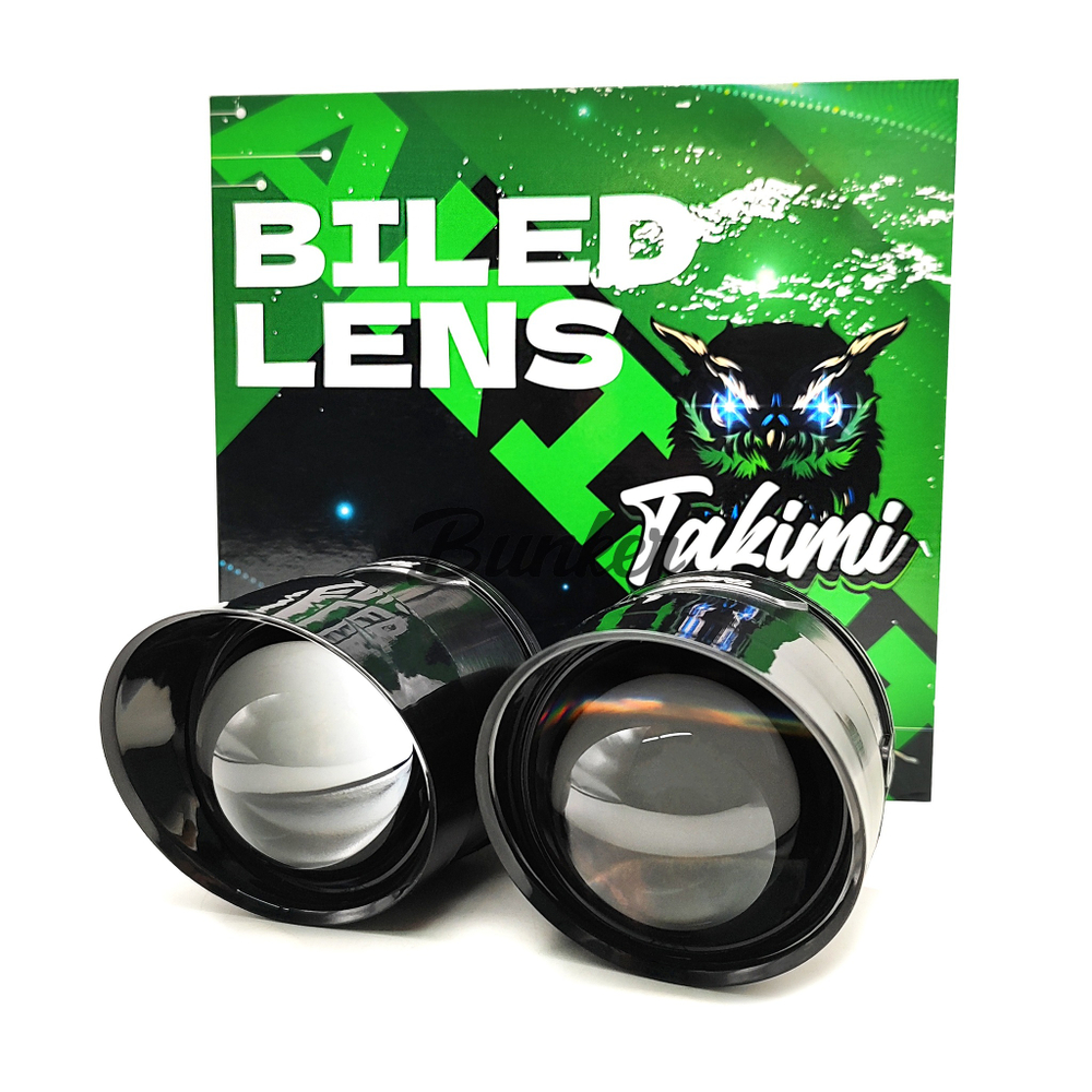 Светодиодные линзы Bi-Led модули для ПТФ Nissan TaKiMi GTR FOG 3.0" 6000K 12V