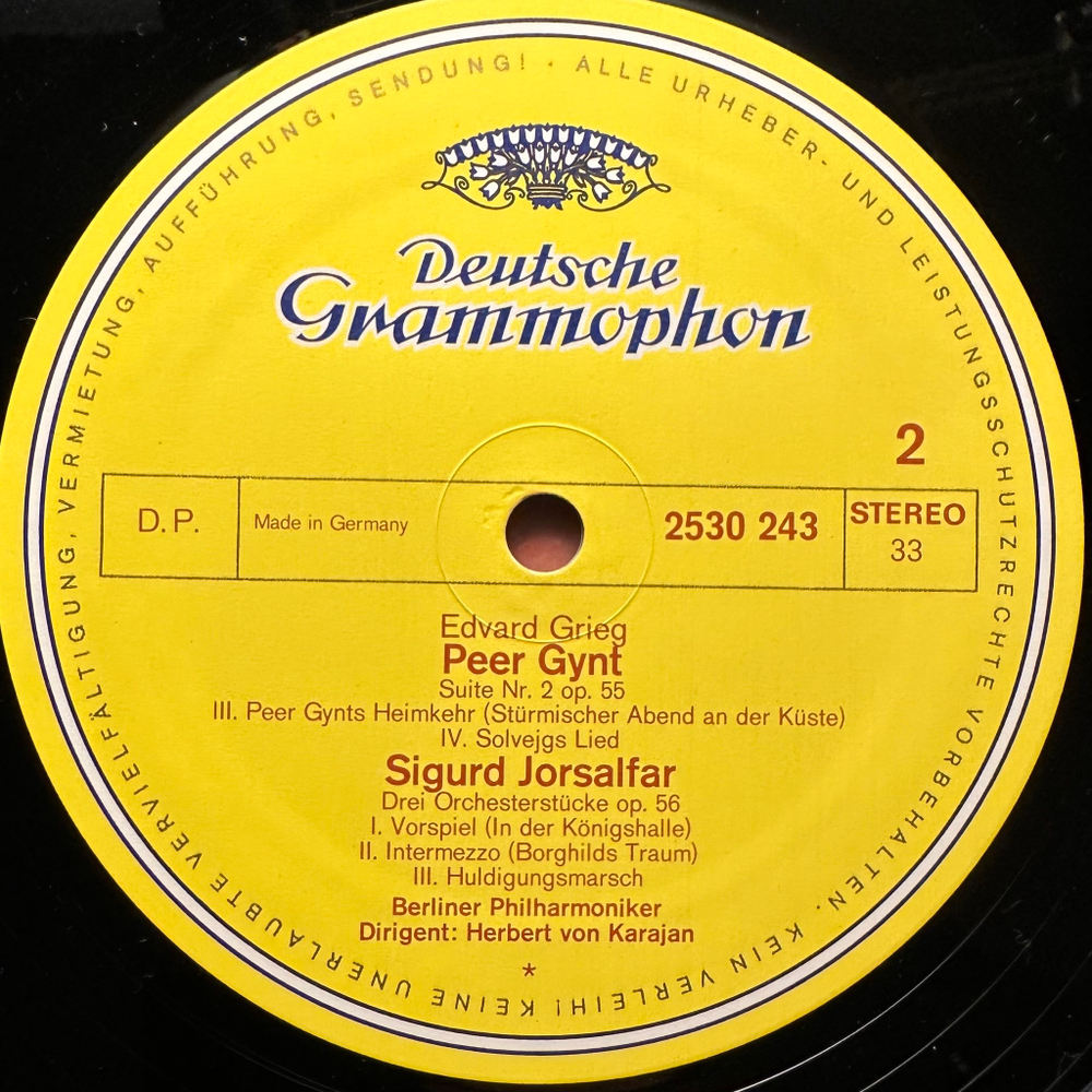 Григ - Пер Гюнт Сюиты 1 и 2 / Сигурд Йорсальфар (Германия 1973г.)