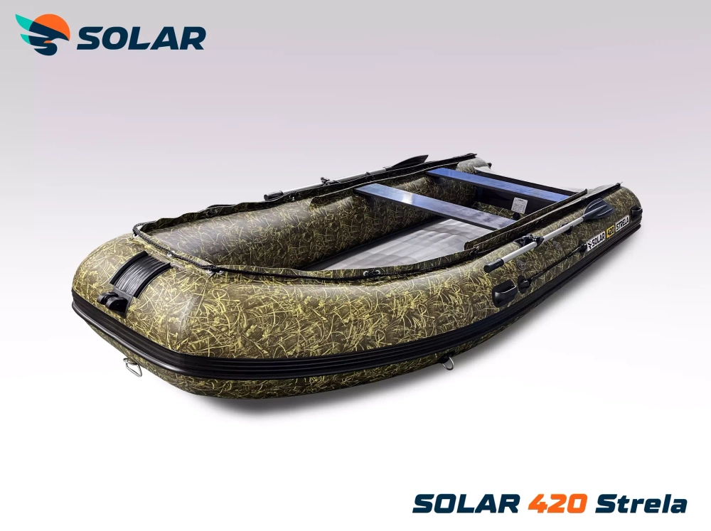 Лодка надувная моторная solar-420 strela jet tunnel