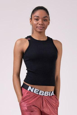 Топ NEBBIA Labels crop top 516 BLACK