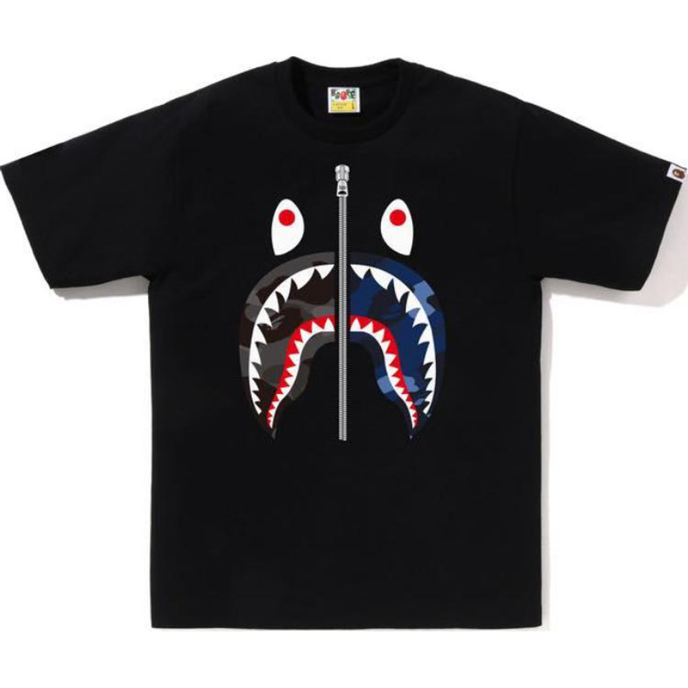 A Bathing Ape Abc Camo Rebuild Shark Tee