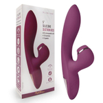Сливовый вибратор-кролик с вакуумной стимуляцией 5’’ Silicone Suction Kiss - 20,3 см. (Цвет: сливовый)