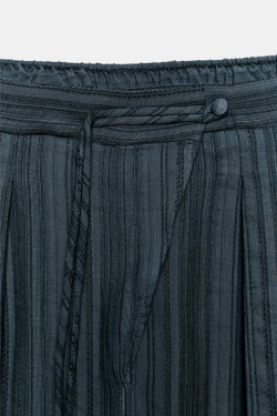 ZARA БРЮКИ-БАЛЛОНЫ В ПОЛОСКУ — ZW COLLECTION, ИНДИГО