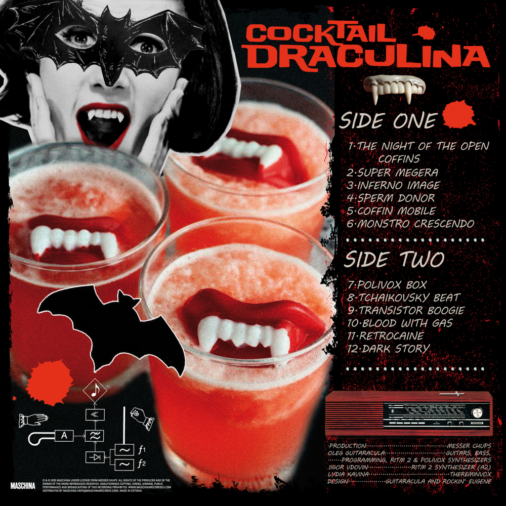 LP: Messer Chups - "Cocktail Draculina" (2002/2024) [Red Vinyl]