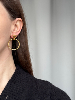 Серьги с крупными подвесками Monet