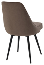 Стул М-City DISAUR Берти поворотный на поворотный на 360 градусов, B5 Капучино, Велюр, Черный каркас