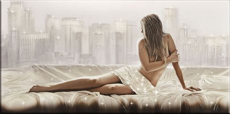 Картина «Рассвет в нью йорке» (плекси арт) 50x100см.