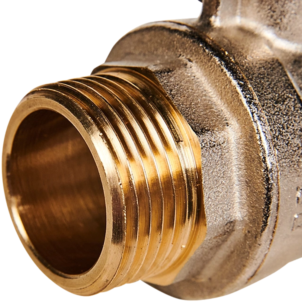 Кран шаровой полнопроходной STOUT - 1" (НР/НР, PN40, Tmax 150°C, ручка-бабочка черная)