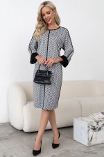 Платье Алана (белый/черный) Р11-1231/4 Nikol