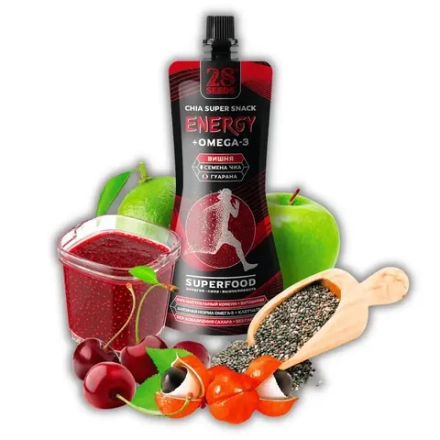 Энергетический снек ЧИА ОМЕГА-3 «Вишня» 150 г