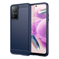 Мягкий защитный чехол для Xiaomi Redmi Note 11, Note 11s и Redmi Note 12S, серии Carbon (синий цвет) от Caseport