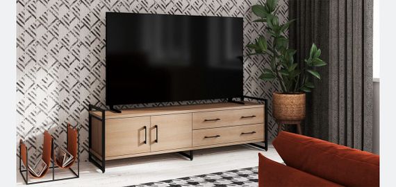 Тумба ТВ 2Д2Я дуб каньон