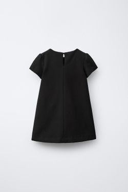 ZARA ПЛАТЬЕ С КОНТРАСТНЫМИ БАНТАМИ, ЧЕРНЫЙ