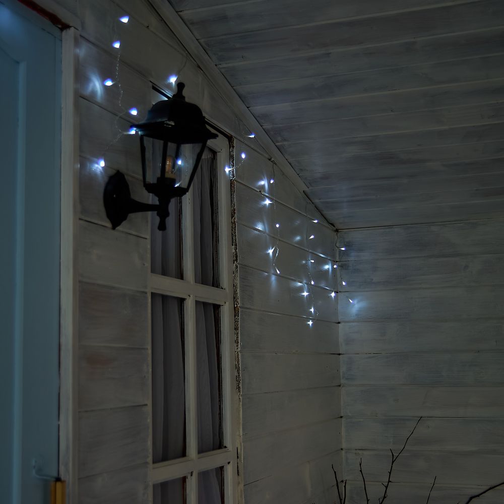 ULD-B6006-080-STK WHITE IP44 Бахрома светодиодная со статическим свечением. 6м. Соединяемая. 80 светодиодов. Белый свет. Провод прозрачный. ТМ Uniel