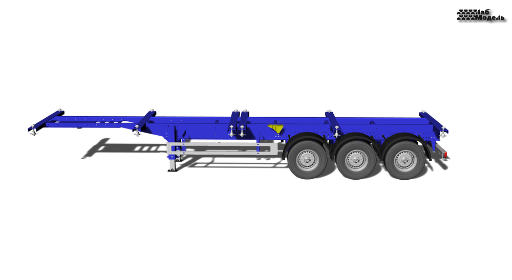 3-axle container ship "Euro" semi-trailer in  scale 1/14