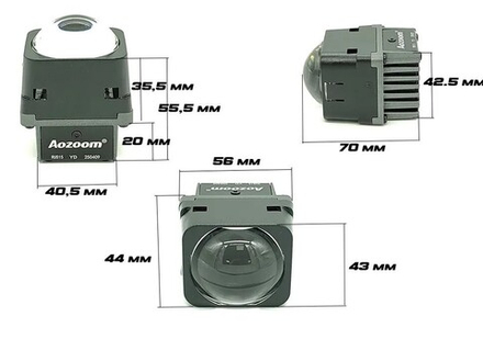 Модули Aozoom ALMS-06-01 дальнего света, 1.5 дюйма, 12V, 5500K (комплект, 2шт)