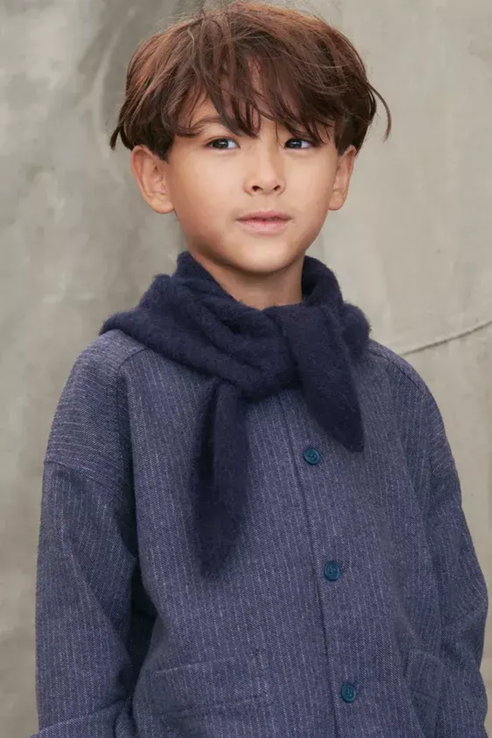 ZARA ШЕРСТЯНАЯ БАНДАНА - LİMİTED EDITION, ТЕМНО-СИНИЙ