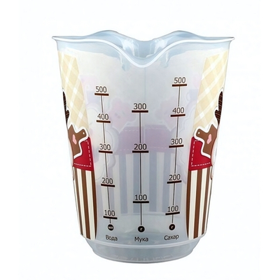 Емкость мерная с декором 0,65л (бесцветный)