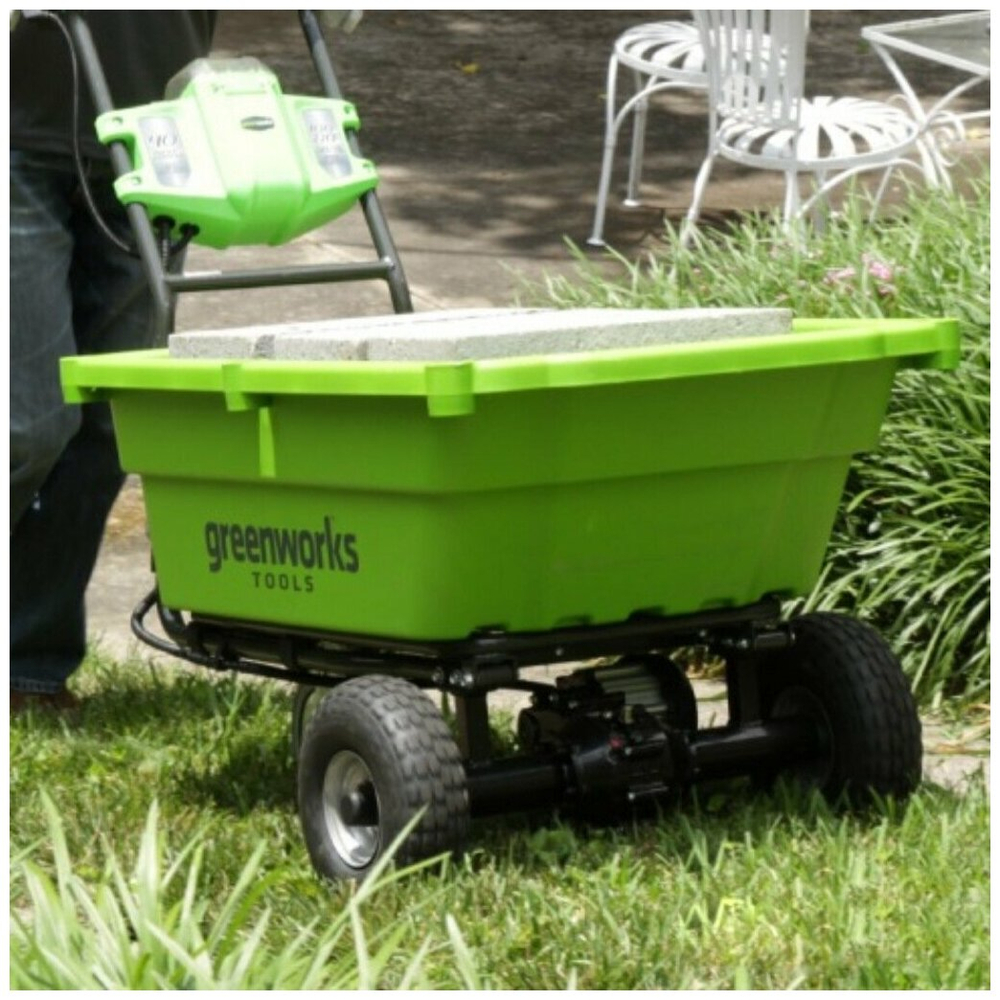 Тележка садовая аккумуляторная самоходная GREENWORKS G40GC 40В,106л,без АКБ и ЗУ (7400007)